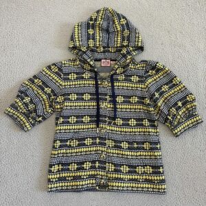 Y2K Vintge Juicy Couture Sweater  Jacket Large Hooded Nautical Made USA